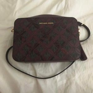 Michael Kors burgundy crossbody bag